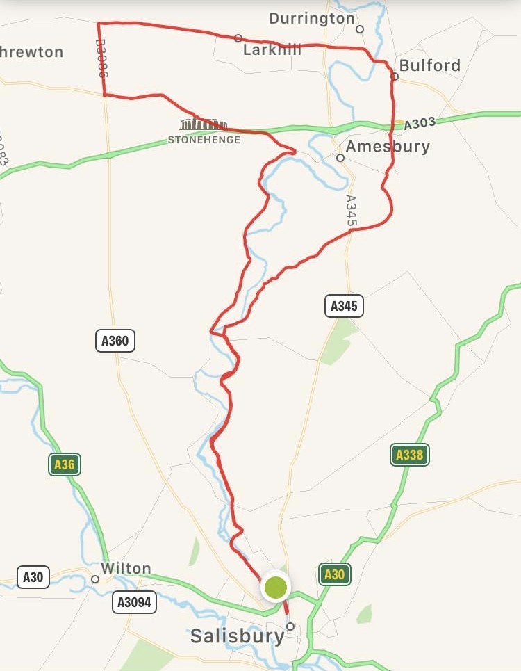 Salisbury to Stonehenge cycle route